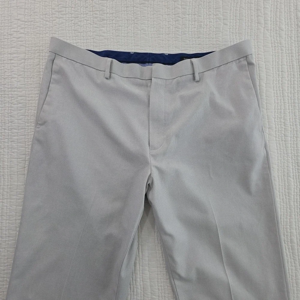 Banana Republic Travel Slim Fit Chino Pants‎ Mens 36x34 Gray Cotton Zip Pocket